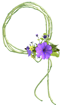 Floral Vine Letter R Design PNG image with a transparent background, free high-resolution download