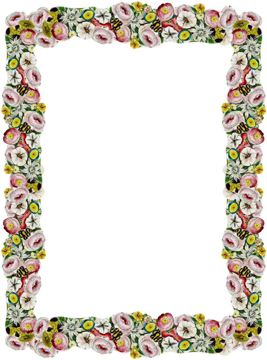 Floral Vintage Frame Design