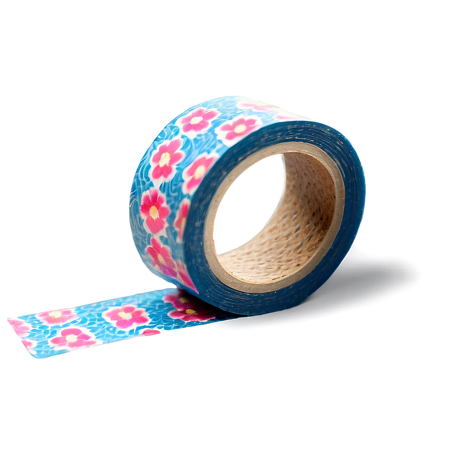 Floral Washi Tape PNG 05252024 PNG with transparent background