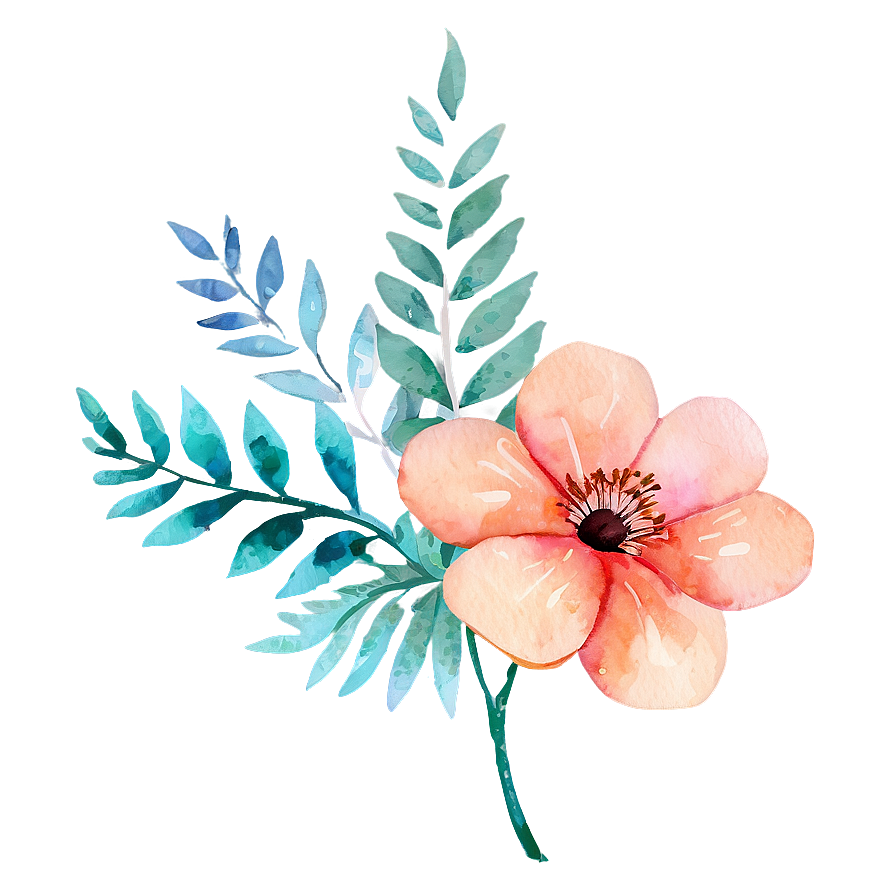 Floral Watercolor Design PNG 05252024 PNG with transparent background