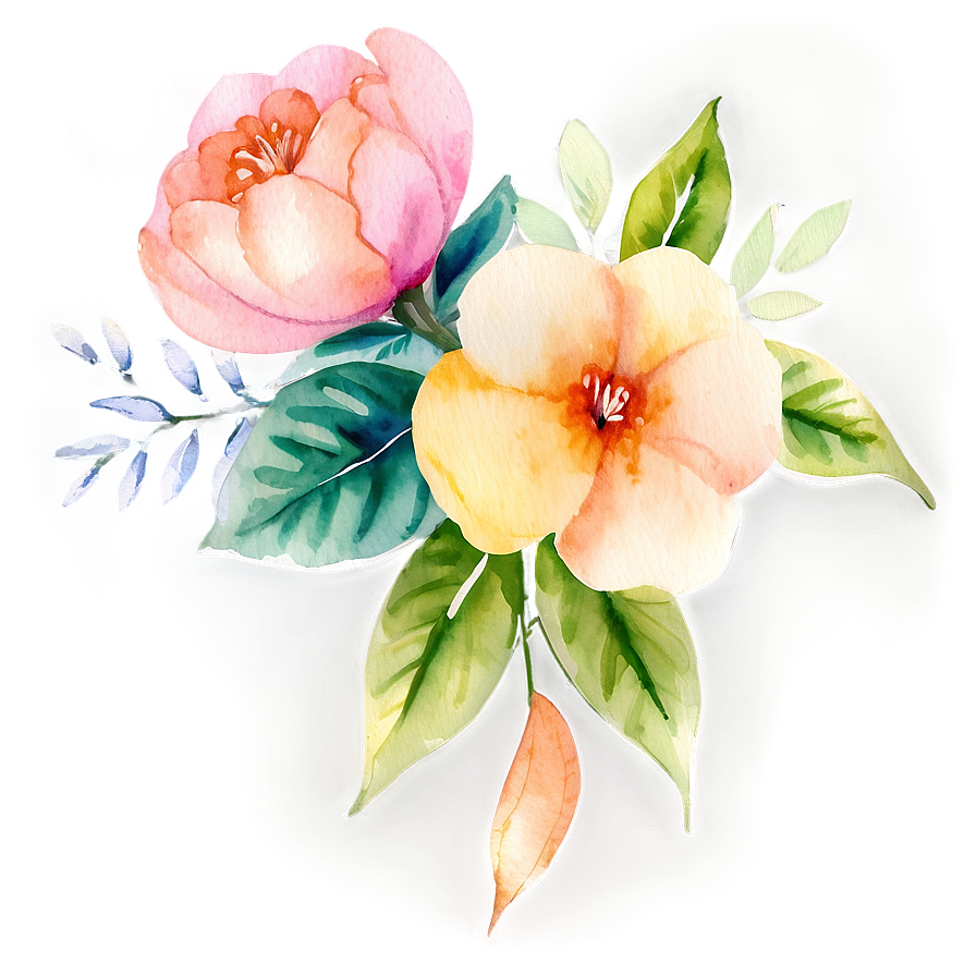 Floral Watercolor Design PNG 05252024 PNG with transparent background