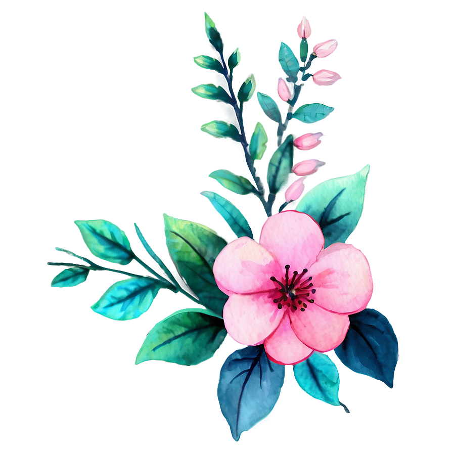 Floral Watercolor Design PNG 72 PNG with transparent background