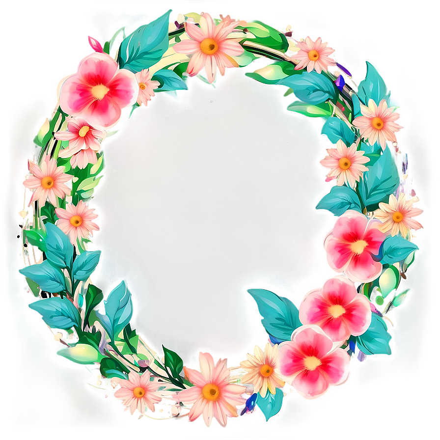 Floral Wedding Frame Png 06262024