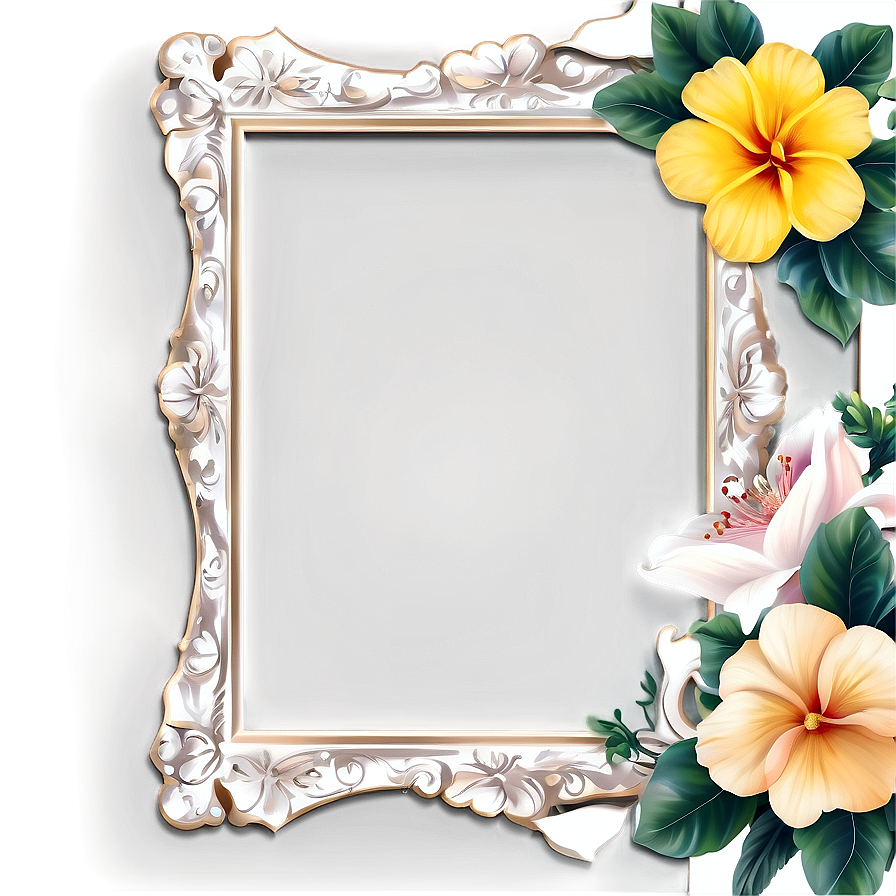 Floral Wedding Frame Png Dtx16