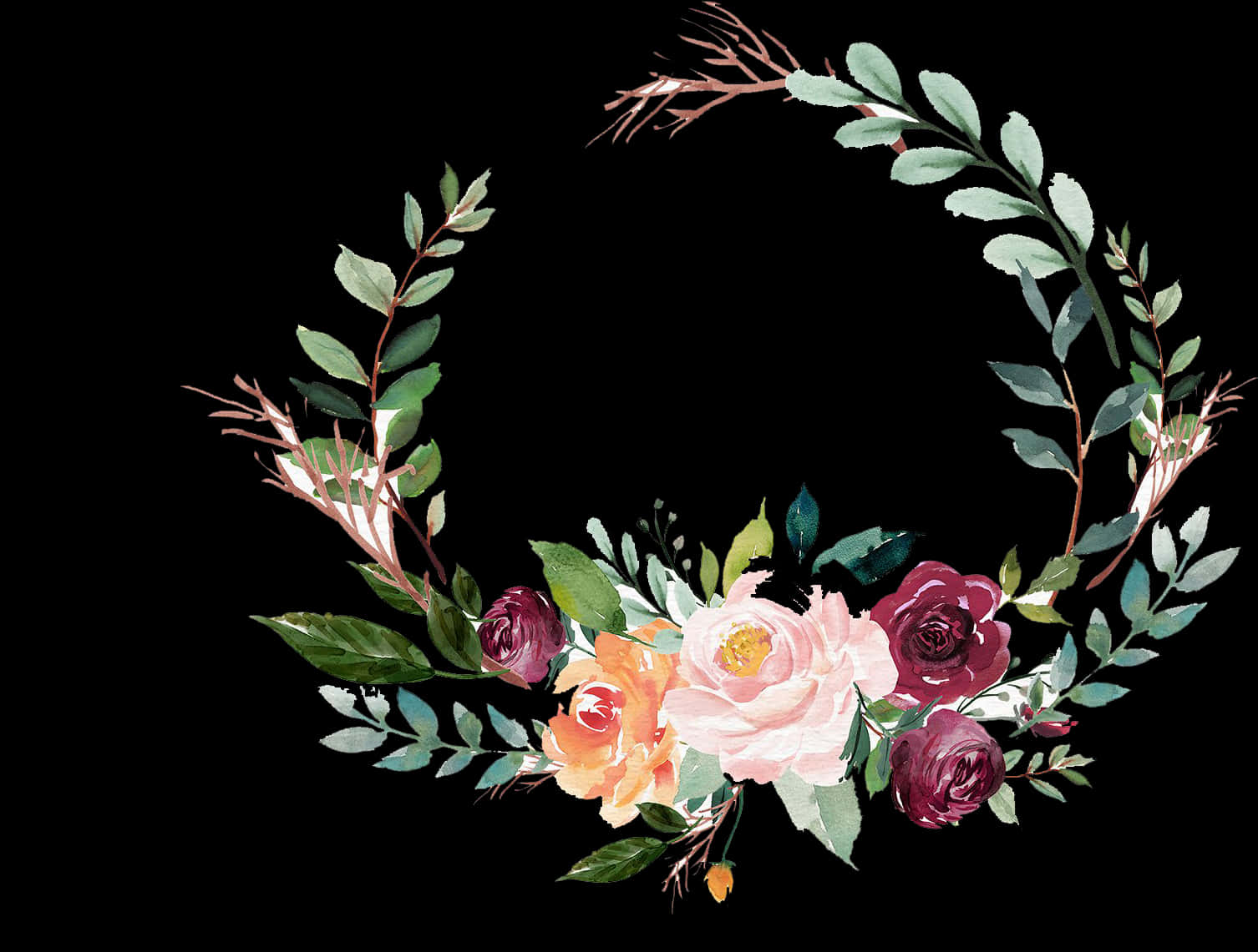 Floral_ Wreath_ Artwork_on_ Black_ Background.jpg