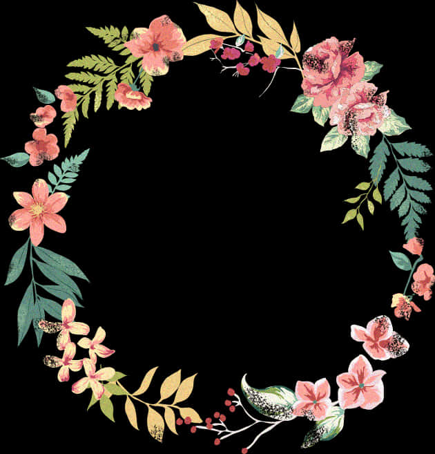 Transparent Invitation Card Png - Corona De Flores Dibujo, Png Download PNG with transparent background