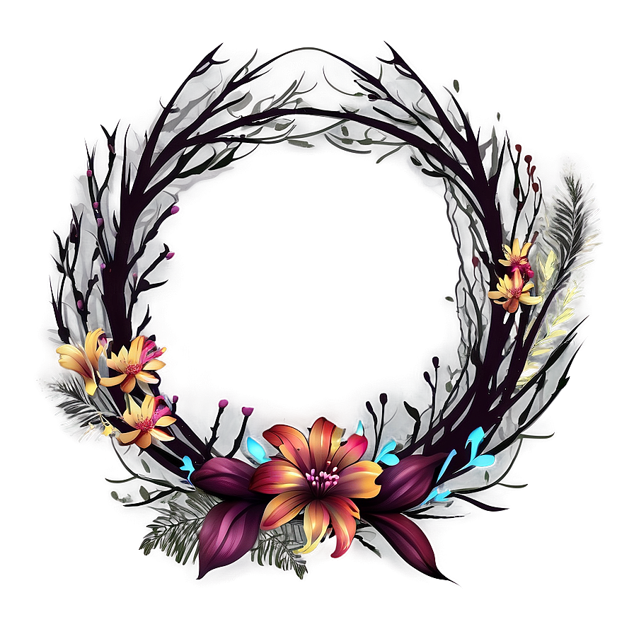 Floral Wreath Design PNG 05242024 PNG with transparent background