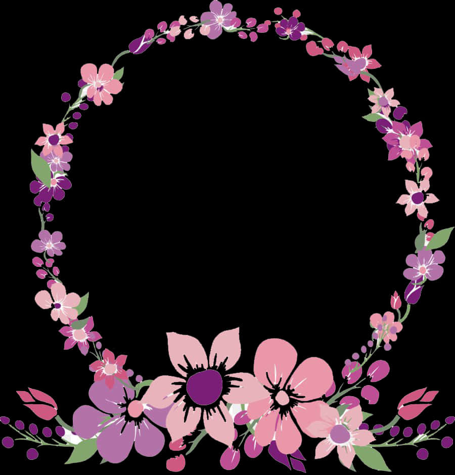 Floral_ Wreath_ Graphic_ Design PNG image with a transparent background, free high-resolution download