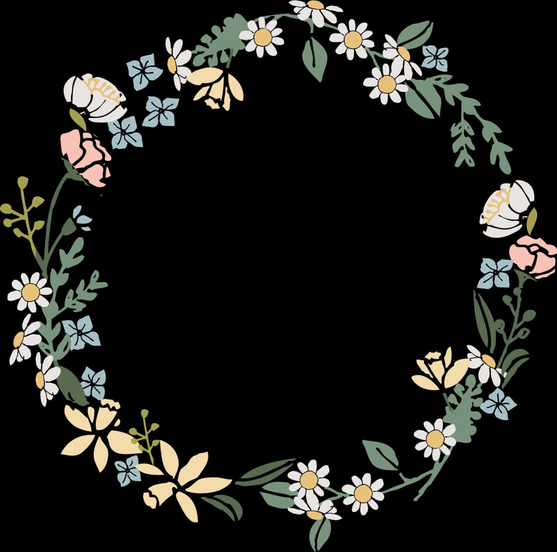 Wreath Flower Floral Design - Free Floral Wreath Png, Transparent Png PNG with transparent background