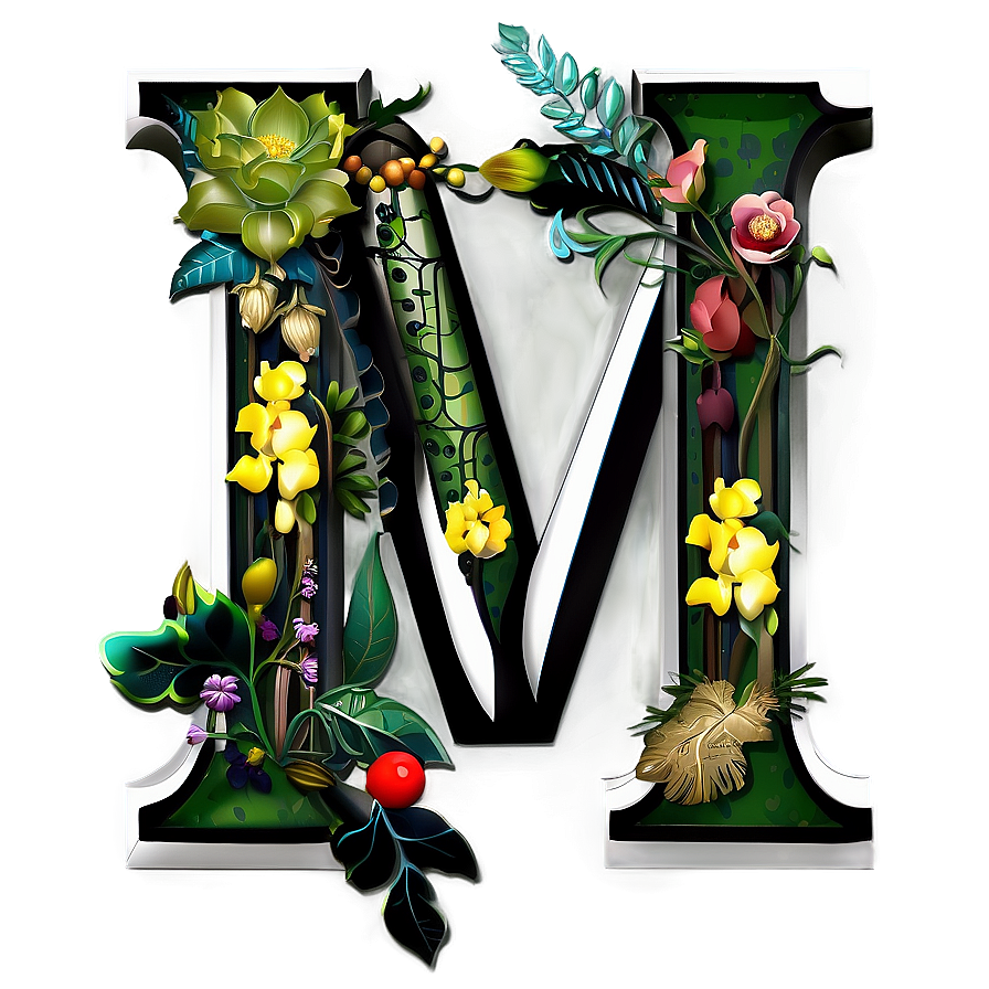 Floral Wreath Letter M Png Rhe65