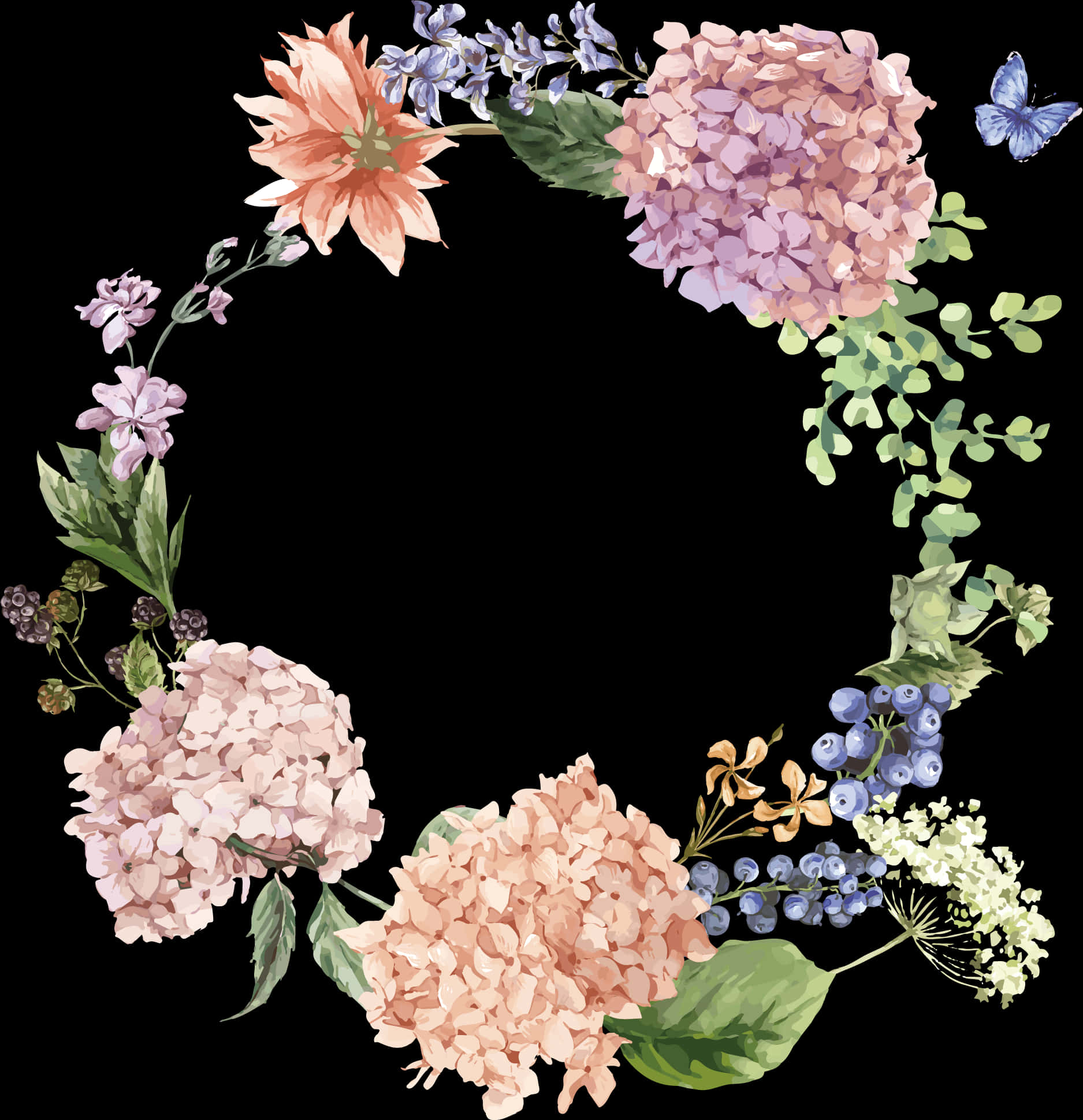 Floral_ Wreath_ Vector_ Art