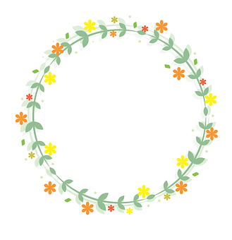 Floral_ Wreath_ Vector_ Graphic PNG with transparent background