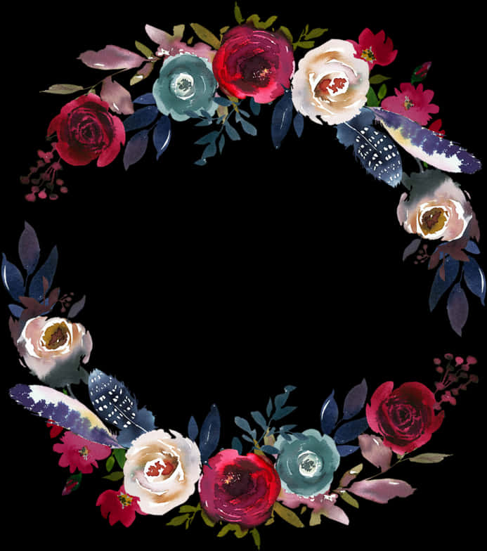 Фото, Автор ✿lili@ ✿ На Яндекс - Clipart Watercolor Floral Wreath, HD Png Download PNG with transparent background