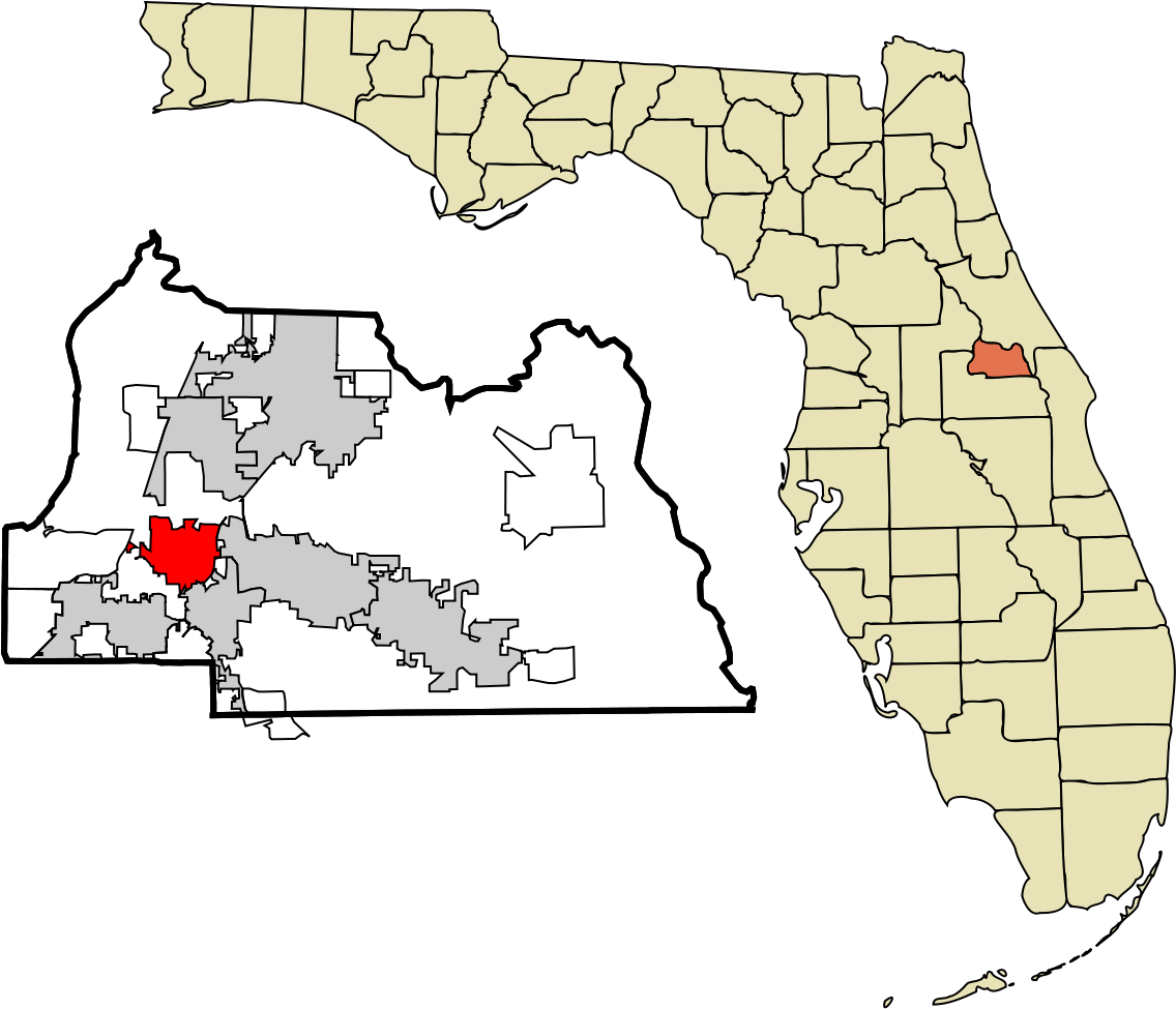 Florida Counties Highlighted County Map