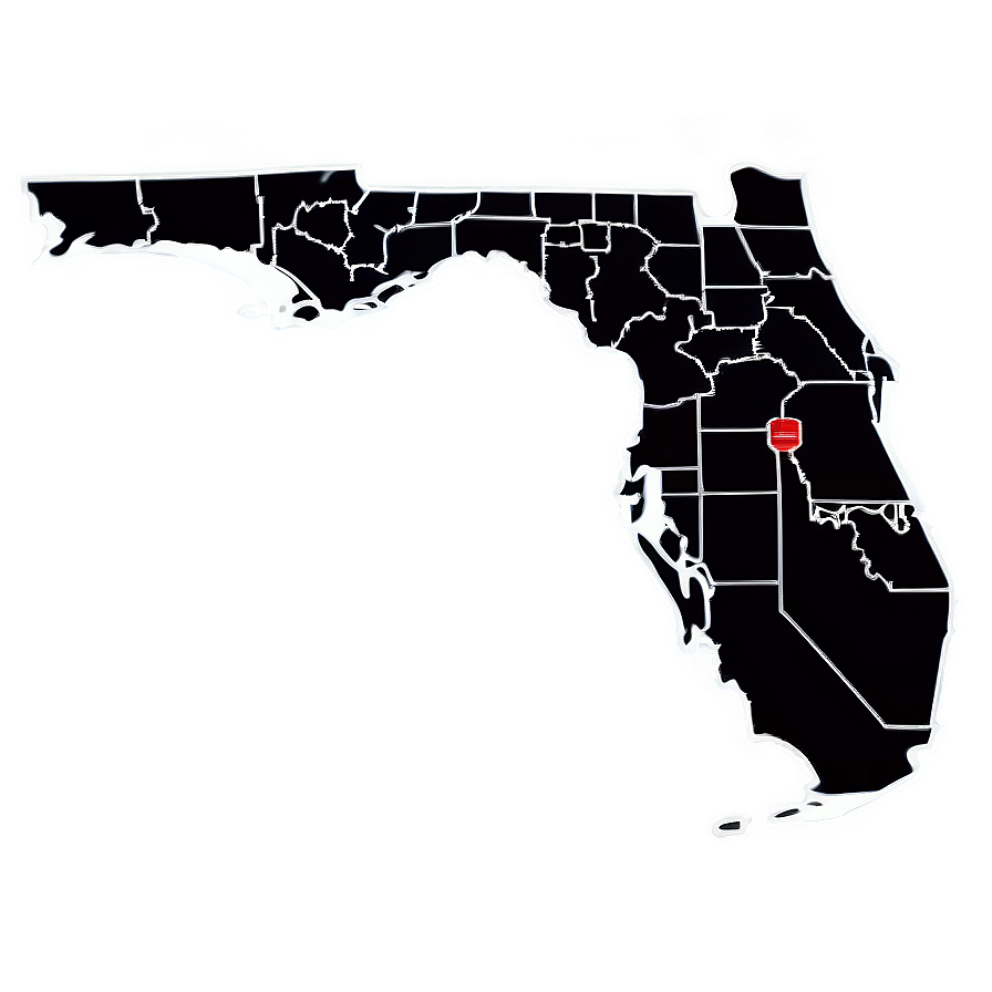 Florida Outline With Counties Png 11