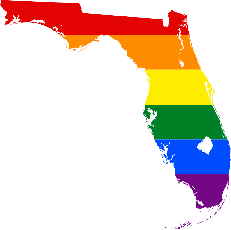 Florida Pride Colors Map