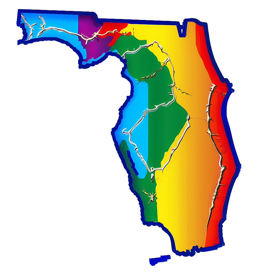 Florida State Contour Line Png 06122024