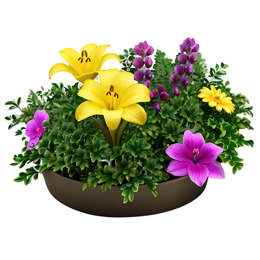 Flower Bed Arrangement Png Rah40