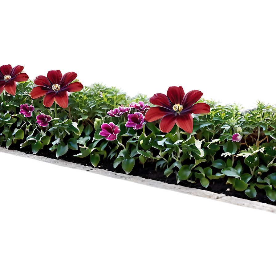 Flower Bed Border Png 06272024