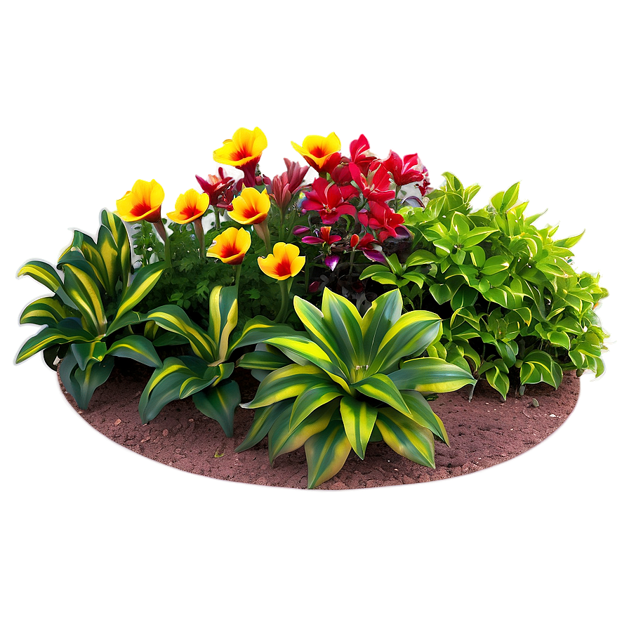 Flower Bed Design Png 70