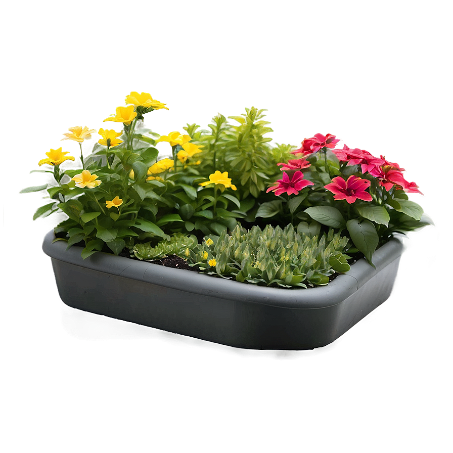 Flower Bed Plants Png Mhv