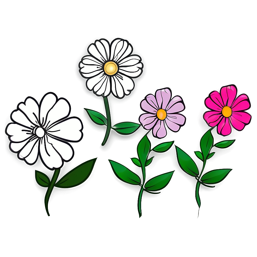 Flower Doodle Design Png 06272024