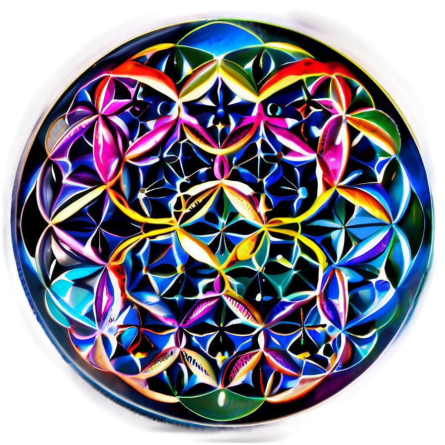 Flower Of Life Crystal Grid Png Kol30