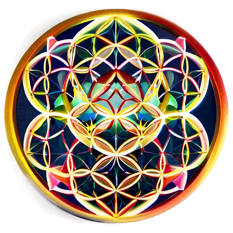 Flower Of Life Meditation Graphic Png Flx