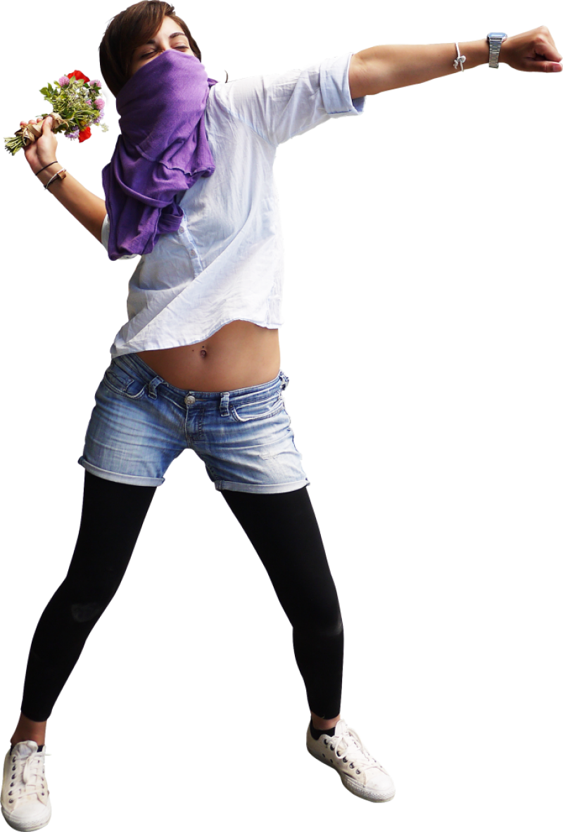 Flower Rebel Png Image - Yürüyen Insan Png, Transparent Png PNG with transparent background