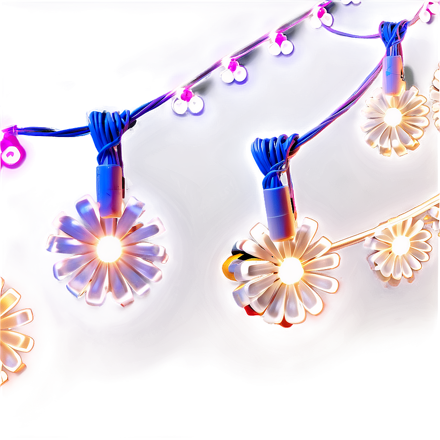 Flower String Lights Png 79