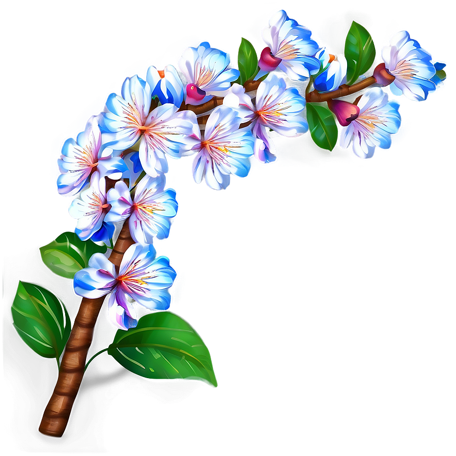 Flower Tree Branch Closeup Png Skt