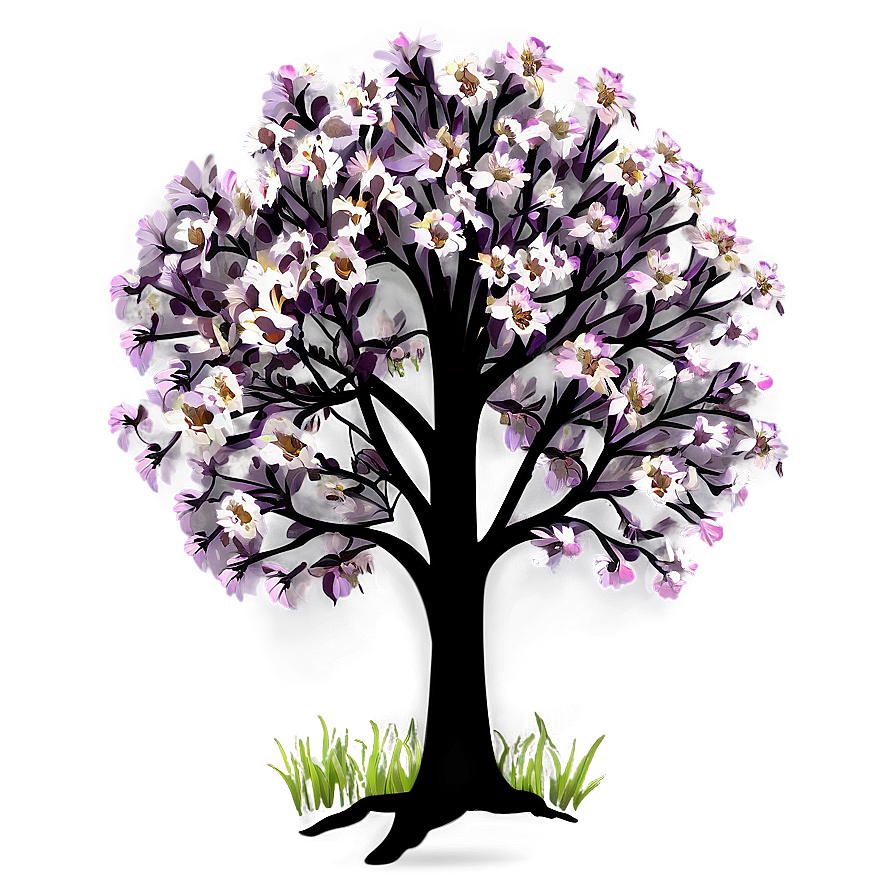 Flower Tree In Meadow Png Spo94