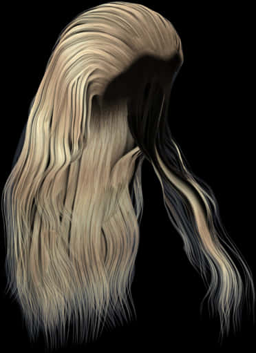 Blonde Wig Png - Long Hair Blond Png, Transparent Png PNG with transparent background