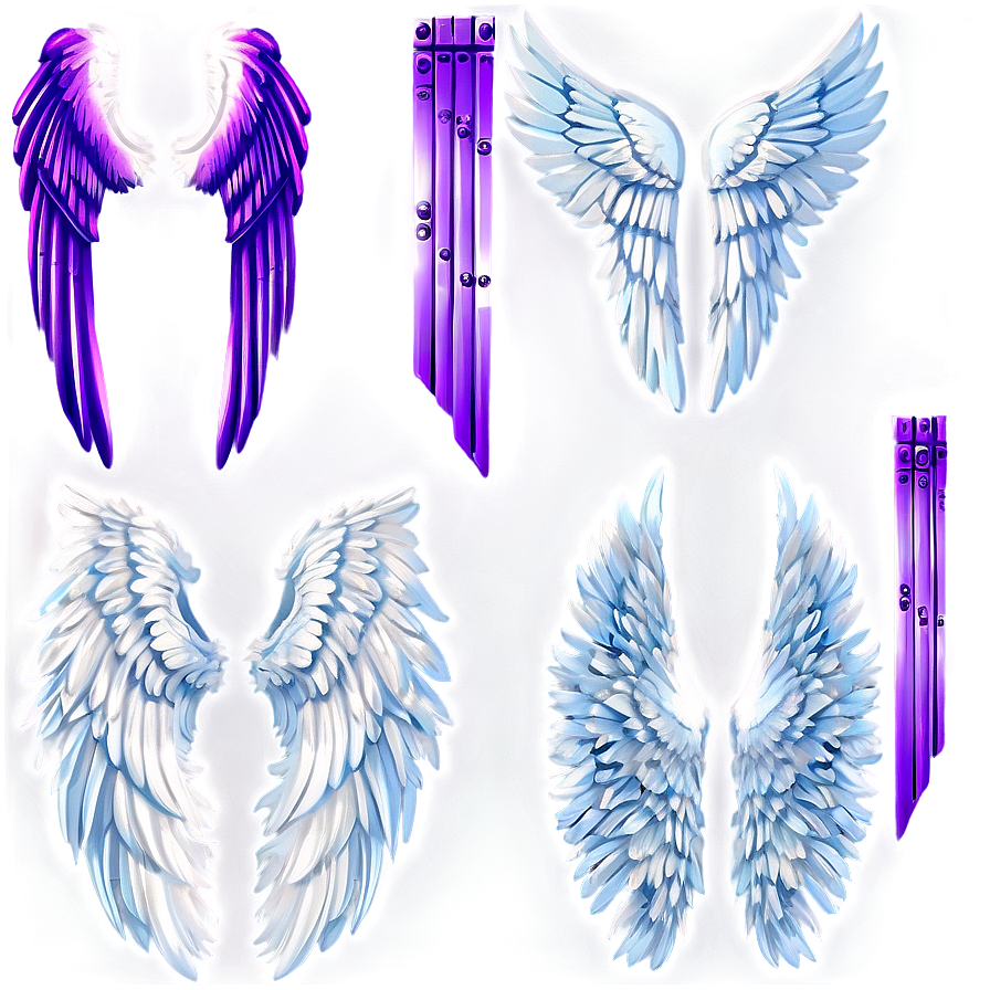 Fluffy Angel Wings Texture PNG 05042024 PNG with transparent background