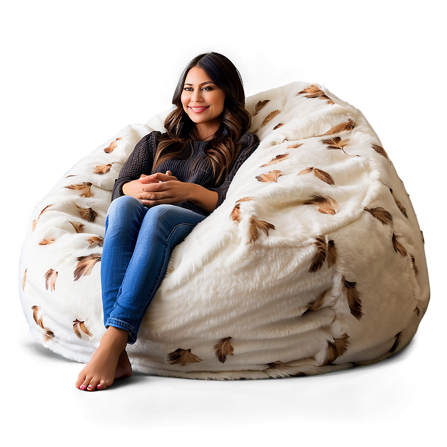 Fluffy Beanbag Comfort PNG 06202024 PNG image with a transparent background, free high-resolution download