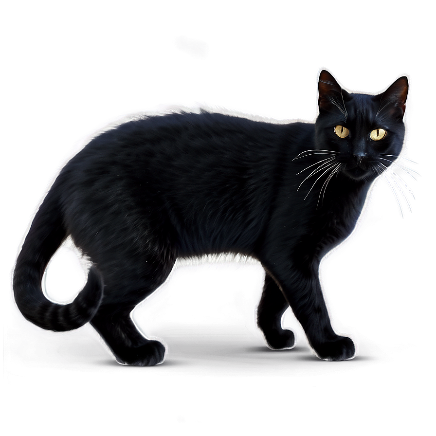 Fluffy Black Cat Png 89