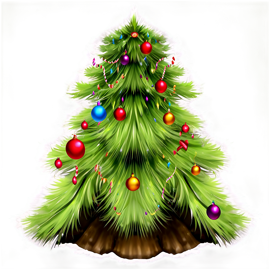 Fluffy Christmas Tree Image Png Pnl