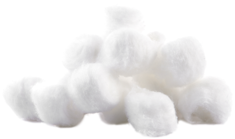 Fluffy Cotton Balls Isolated