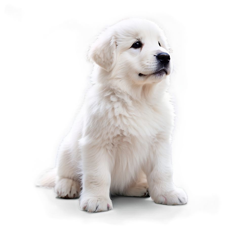 Fluffy Great Pyrenees Puppy Png Xtq75