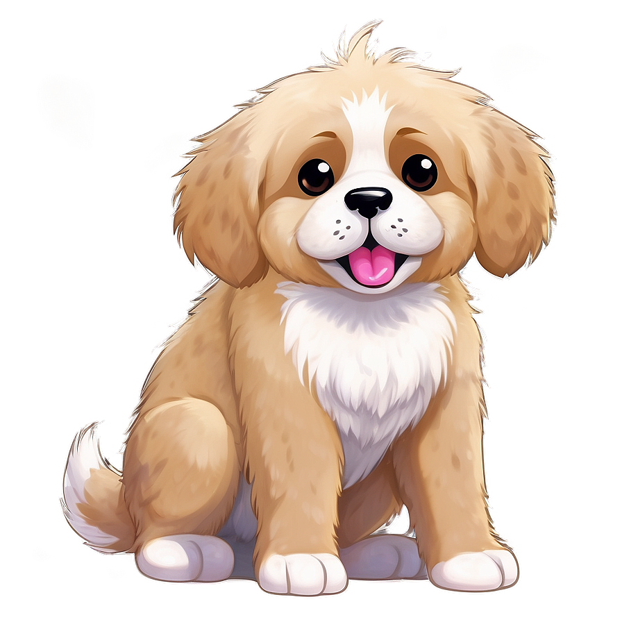 Fluffy Kawaii Dog Cartoon Png 63