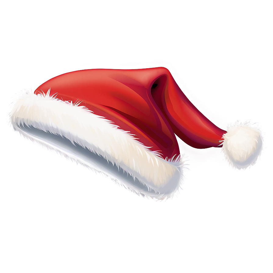 Fluffy Santa Hat Design PNG 3 PNG image with a transparent background, free high-resolution download