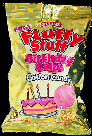 Fluffy Stuff Birthday Cake Cotton Candy Package