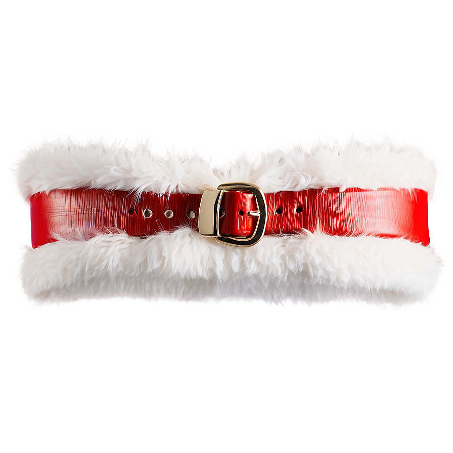 Fluffy Trim Santa Belt Png 06282024