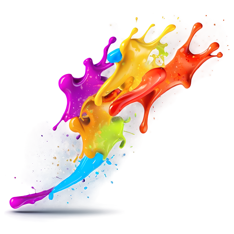 Fluorescent Paint Splash Png 80