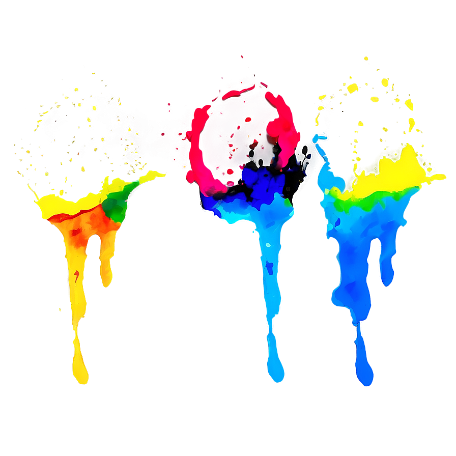 Fluorescent Paint Splatter Png Mea