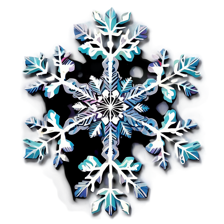 Flurry Snowflake Silhouette Png 04292024