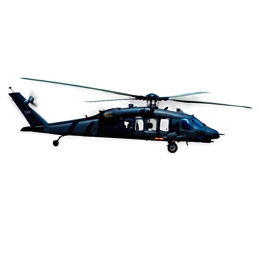 Flying Black Hawk Helicopter Png Jpp