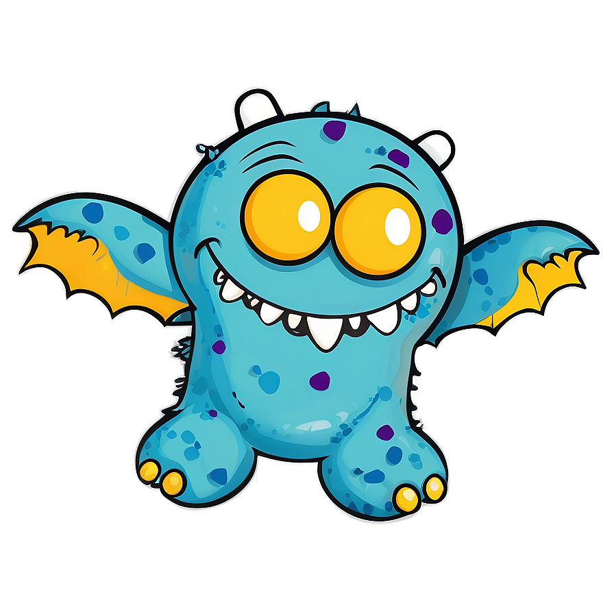 Flying Cute Monster Png 06272024