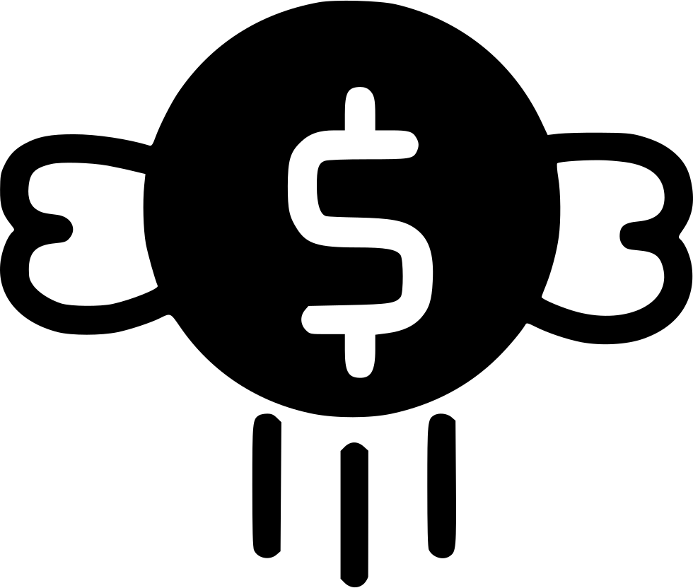 Flying Dollar Symbol Icon