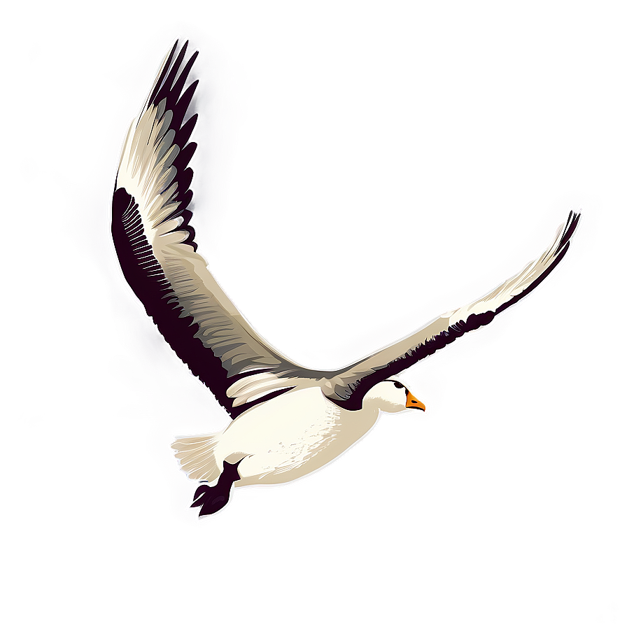 Flying Goose In Sky Png Iin